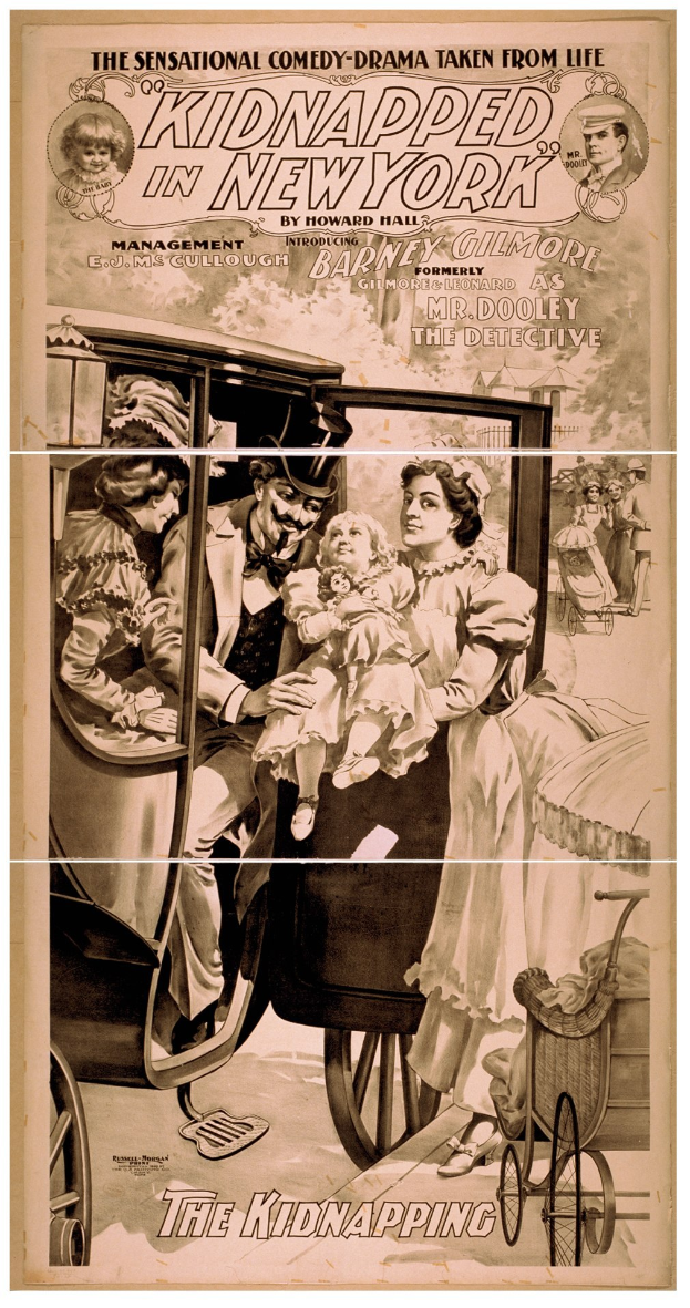 Plakat für den Film 'Entführt in New York' zeigt eine Gruppe besorgter Menschen in einem Fahrzeug, mit dem Titel über der Spitze und ged├Ąmpften Farben, die eine traurige Atmosph├Ąre schaffen.