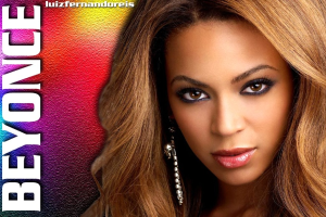 Bearbeitetes Bild mit einem Foto einer Sängerin und ihrem Namen daneben.