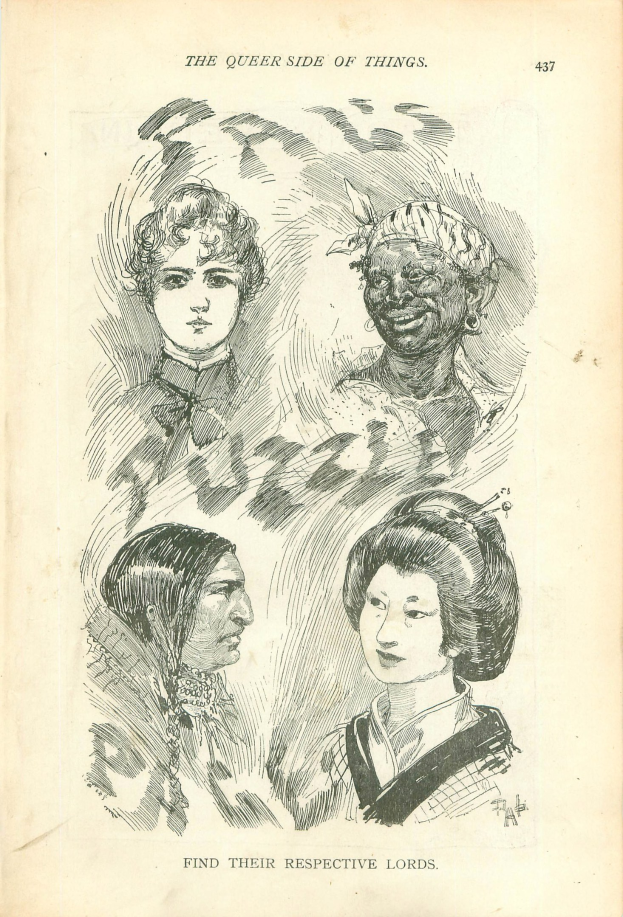 Ein Buchumschlag mit dem Titel "Die queere Seite der Dinge", der eine Zeichnung von vier Frauenköpfen zeigt.