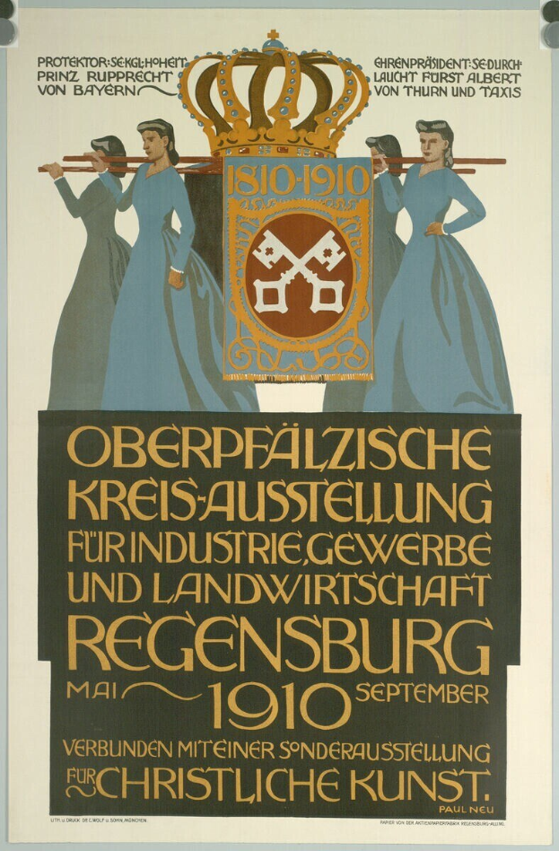 Plakat für die deutsche Revolution 1910, das eine Gruppe von Menschen und eine Krone zeigt und Text enthält.