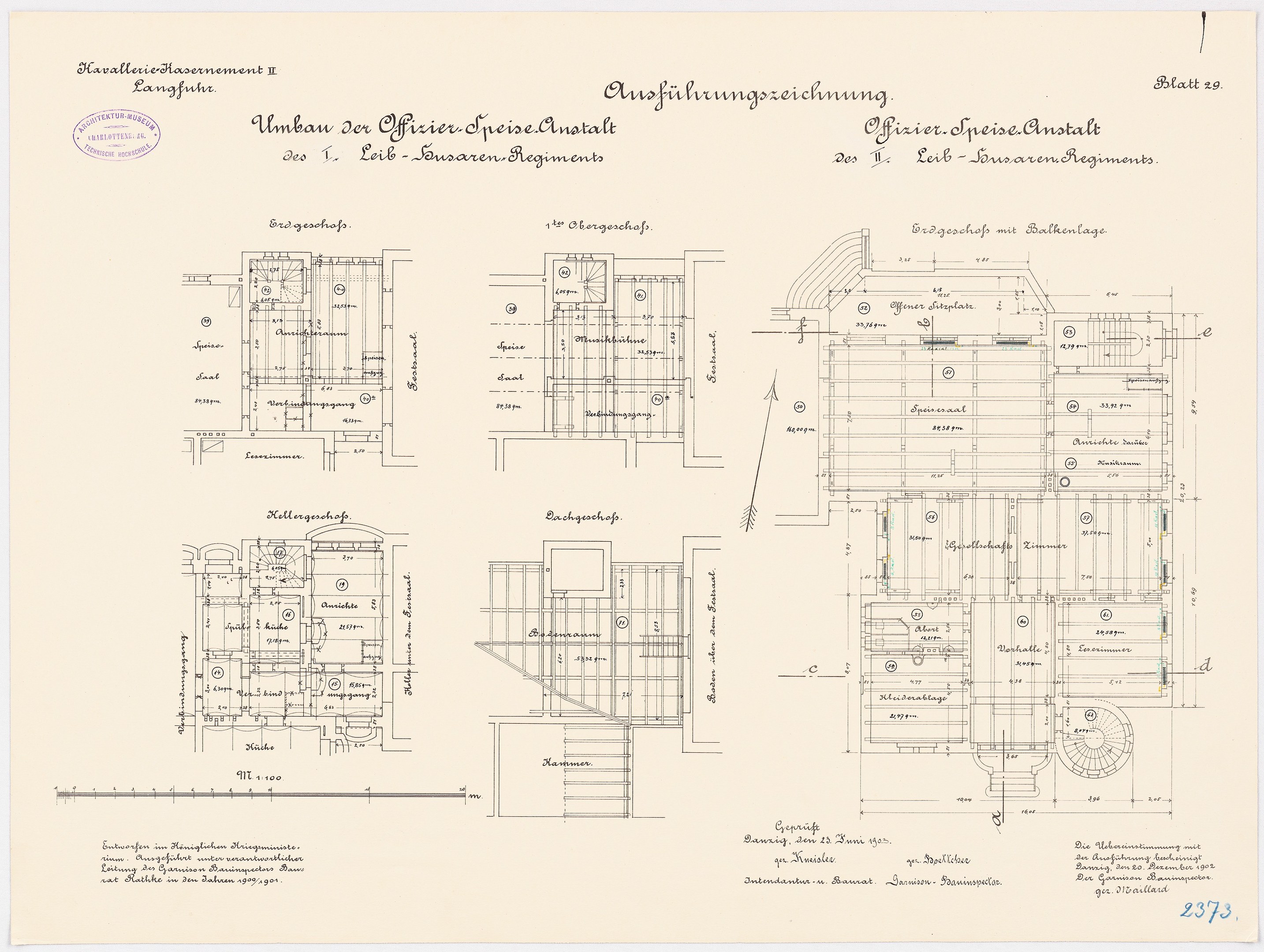 Ein detaillierter architektonischer Grundriss des ehemaligen Bundeskanzleramts in der Bundesrepublik Deutschland, der den Gebäudeentwurf mit Zeichnungen und Text zeigt.